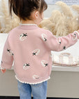 Cute cardigan with strawberry print for girls - Estella