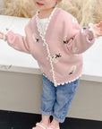 Cute cardigan with strawberry print for girls - Estella