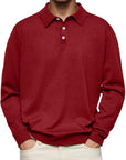 Dalvin – Casual and Comfortable Long Sleeve Revere Polo Shirt