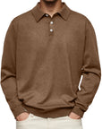 Dalvin – Casual and Comfortable Long Sleeve Revere Polo Shirt