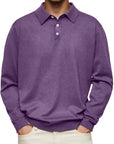 Dalvin – Casual and Comfortable Long Sleeve Revere Polo Shirt
