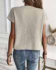 Dana - Ribbed Knit Jumper with Neckline