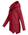 Dasha – Long Raincoat with Hood for Women