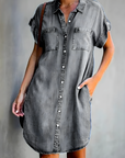 Denim Midi Dresses - Regina