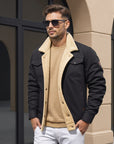 Derek - Vintage Lined Bomber Jacket for Men