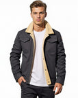 Derek - Vintage Lined Bomber Jacket for Men