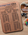 DiceKing - Wooden Crap Out Scoreboard for Tactical Fun