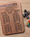 DiceKing - Wooden Crap Out Scoreboard for Tactical Fun