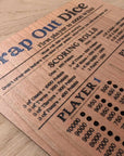 DiceKing - Wooden Crap Out Scoreboard for Tactical Fun