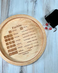 DiceMaster - Wooden Farkle Dice Tray with Score Table for Family Fun