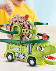 Dino Slide Truck - climb and race with dinosaurs! - Dinosaur Truck