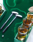 DrinkGolf - Miniature Table Golf Drinking Game Set with Shot Glasses