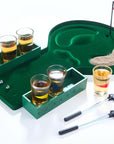 DrinkGolf - Miniature Table Golf Drinking Game Set with Shot Glasses