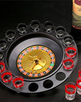 DrinkRoulette - Luxury Roulette Drinking Game Set with 16 Glasses
