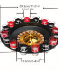 DrinkRoulette - Luxury Roulette Drinking Game Set with 16 Glasses