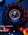 DrinkRoulette - Luxury Roulette Drinking Game Set with 16 Glasses