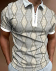 Eamon – Men's Polo with Zip & Short Sleeves