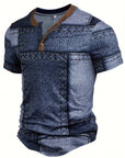 Edson - Stylish Shirt with Patchwork Print