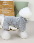 Elastic Fleece Overall for Pets with Pull Ring