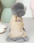 Elastic Fleece Overall for Pets with Pull Ring
