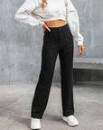 Elasticated high-waisted casual trousers for women - Phoebe