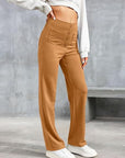 Elasticated high-waisted casual trousers for women - Phoebe