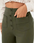 Elasticated high-waisted casual trousers for women - Phoebe