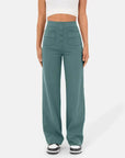 Elasticated high-waisted casual trousers for women - Phoebe