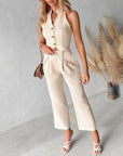 Elegant Ladies' Jumpsuit with Knot Details