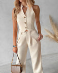 Elegant Ladies' Jumpsuit with Knot Details