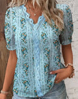 Elegant V-Neck Shirt with Simple Lace