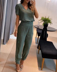 Elegant and Comfortable 2-Piece Trouser and Top Set for Women - Phine