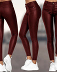 Elegant and Comfortable Ladies' Trousers - Shiny Fabric