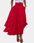 Elegant red dress for spring and summer