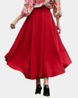 Elegant red dress for spring and summer