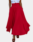 Elegant red dress for spring and summer