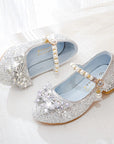 Elegant sequin pearl bow non-slip shoes for girls - Emmy