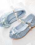 Elegant sequin pearl bow non-slip shoes for girls - Emmy