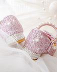 Elegant sequin pearl bow non-slip shoes for girls - Emmy