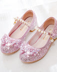 Elegant sequin pearl bow non-slip shoes for girls - Emmy