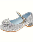 Elegant sequin pearl bow non-slip shoes for girls - Emmy