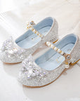 Elegant sequin pearl bow non-slip shoes for girls - Emmy