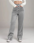 Elke - High-Waisted Trousers with Elastic Waistband