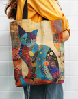 Feline - Large Capacity Cat Pattern Tote Bag