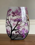 Four Seasons Tree Wine Glasses - Hand Painted Art