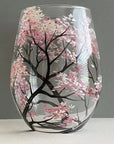 Four Seasons Tree Wine Glasses - Hand Painted Art