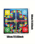 Fun & Interactive Flying Chess Drinking Game Set | Durable Rubber Table Mat for Parties and Gatherings