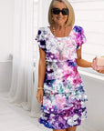 Gilla - Multi Plant Cascading Floral Dress