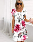 Gilla - Multi Plant Cascading Floral Dress