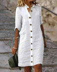 Hannika – Casual Midi Shirt Dress